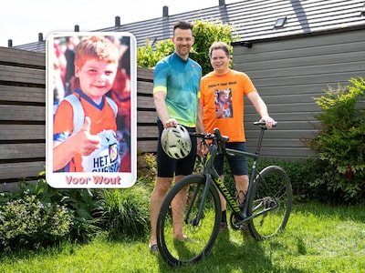 Nooit meer klinkt de stem van Wout (6) over de schutting, nu fietst zijn buurman 500 kilometer met hem in gedachten
