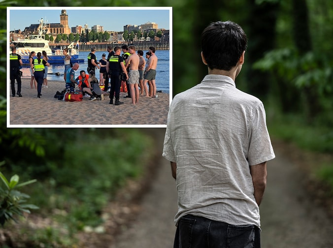 Youri (15) wil zijn date redden uit de Waal, maar gaat zelf kopje onder ...