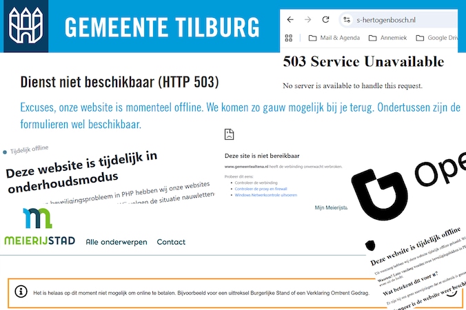 Ook gemeenten halen hun website massaal offline | Regio | BD.nl