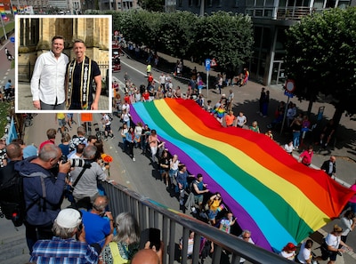 Gigantische regenboogvlag van 25 meter door Den Bosch bij eerste Pride Walk: ‘Merk dat er veel enthousiasme is’