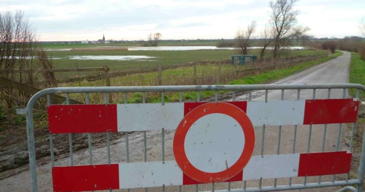 Sluipweggetje naar Megen afgesloten door hoogwater