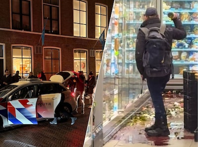 Man gooit veel flessen wijn kapot op de grond in Albert Heijn, video miljoenen keren bekeken