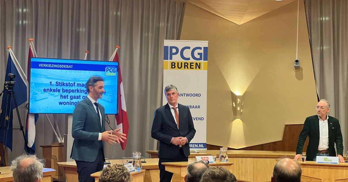 Agrarisch verkiezingsdebat in gemeentehuis Maurik