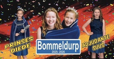 Carnavalsvereniging De Bommelaers viert 66-jarig bestaan met nieuwe prins en jeugdprinses