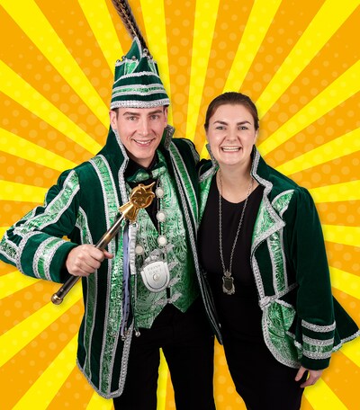 Vanuit de kerktoren tot aan de carnavalstroon: Bas dun Urste en Prinses Claudia regeren in Blaosdonk