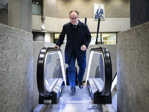 Verkenner Wouter Koolmees tijdens een pauze in de Tweede Kamer. 